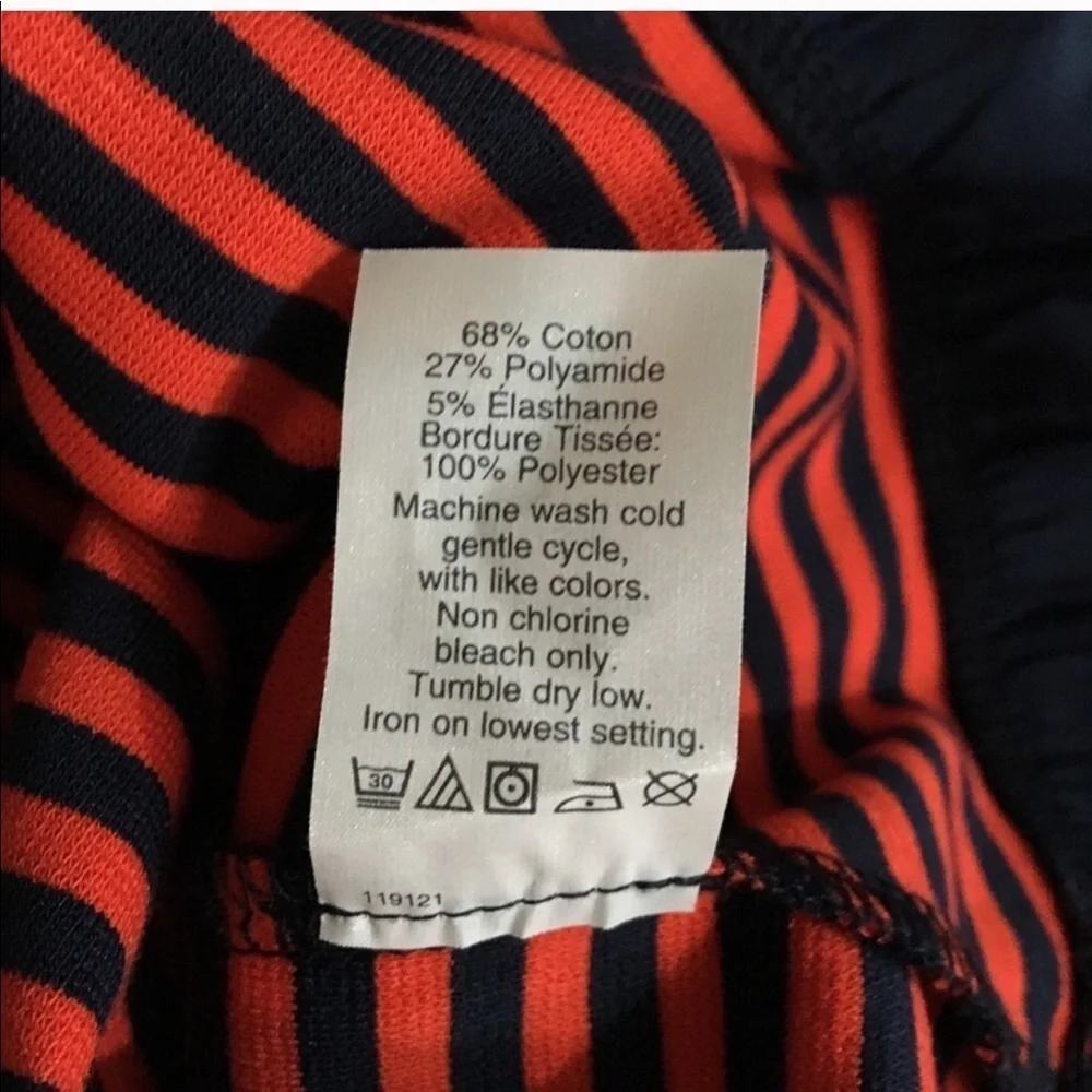 J. crew factory red and navy striped tank. M. NWOT